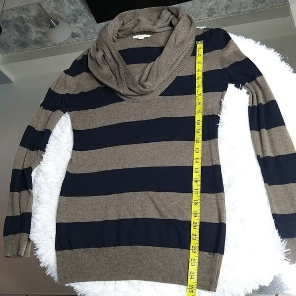 Esprit striped draped neck sweater SZ XS